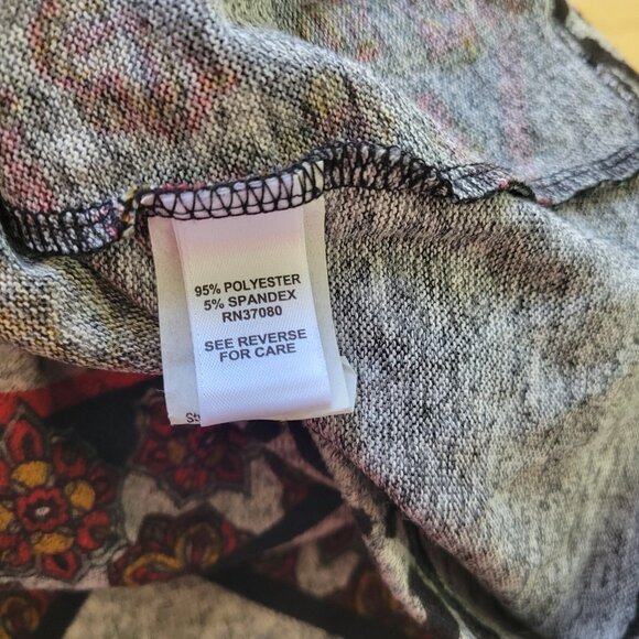 Est 1946 Women Top 18W 20W Plus Tunic Ruched Sleeve Gray Animal Print ANI2XE - Picture 8 of 9